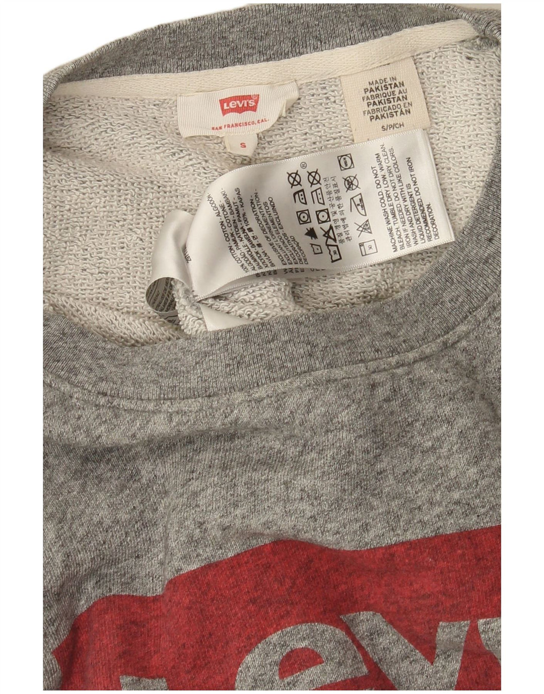 Pulover Levi's pentru damă cu grafică, UK 10, bumbac cu pete gri mici