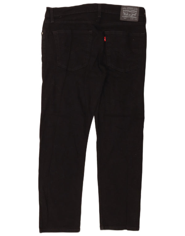 Levi's Mens 502 Tapered Jeans W36 L30 Black Cotton