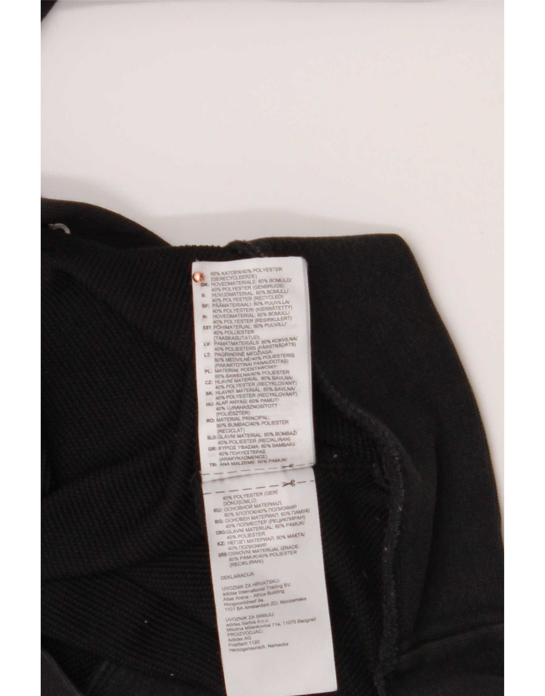 Hanorac grafic pentru bărbați Adidas Jumper mediu din bumbac negru