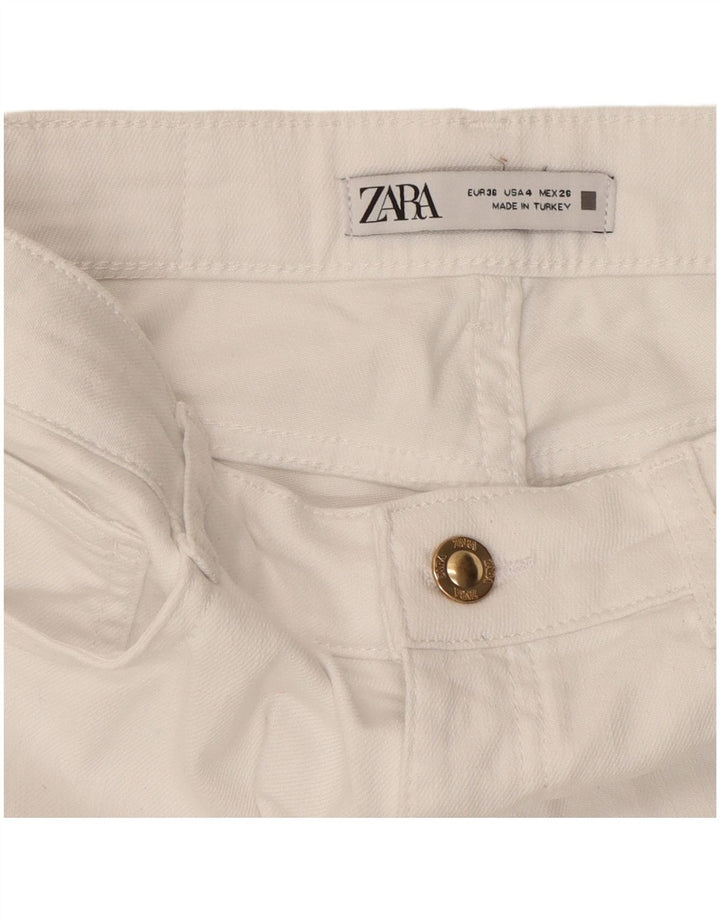 Blugi Drepți Femei Zara EU 36 XS W26 L29 Alb