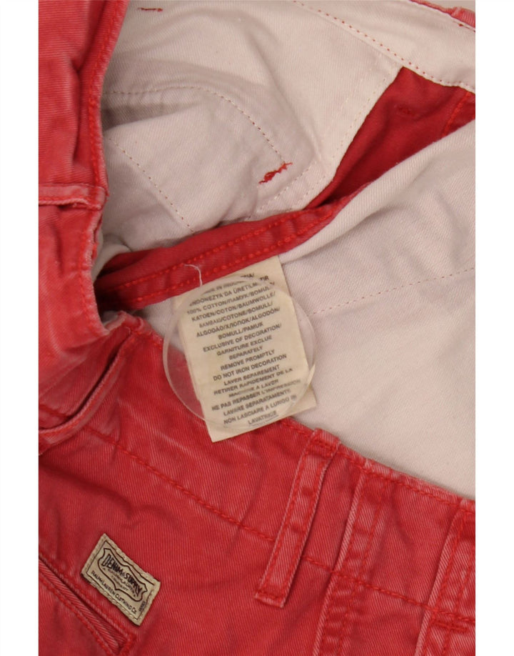Pantaloni scurți chino Denizen pentru bărbați Ralph Lauren W32, bumbac roșu mediu