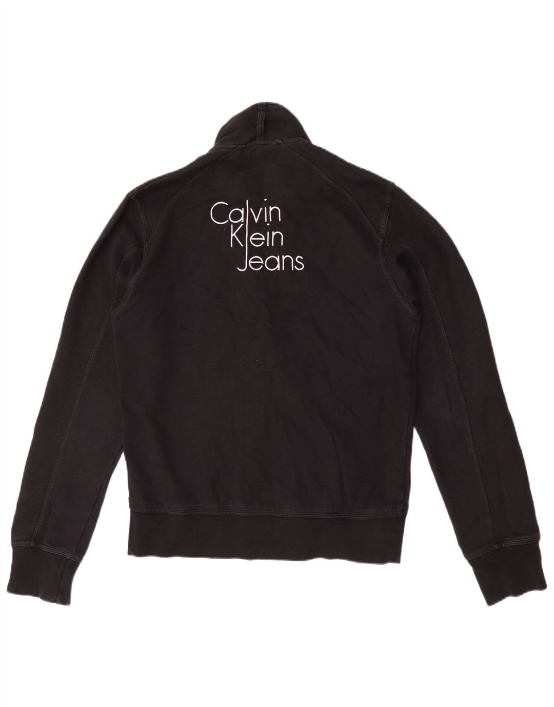 Calvin Klein Jeans Jachetă de trening grafică pentru bărbați, mare, neagră