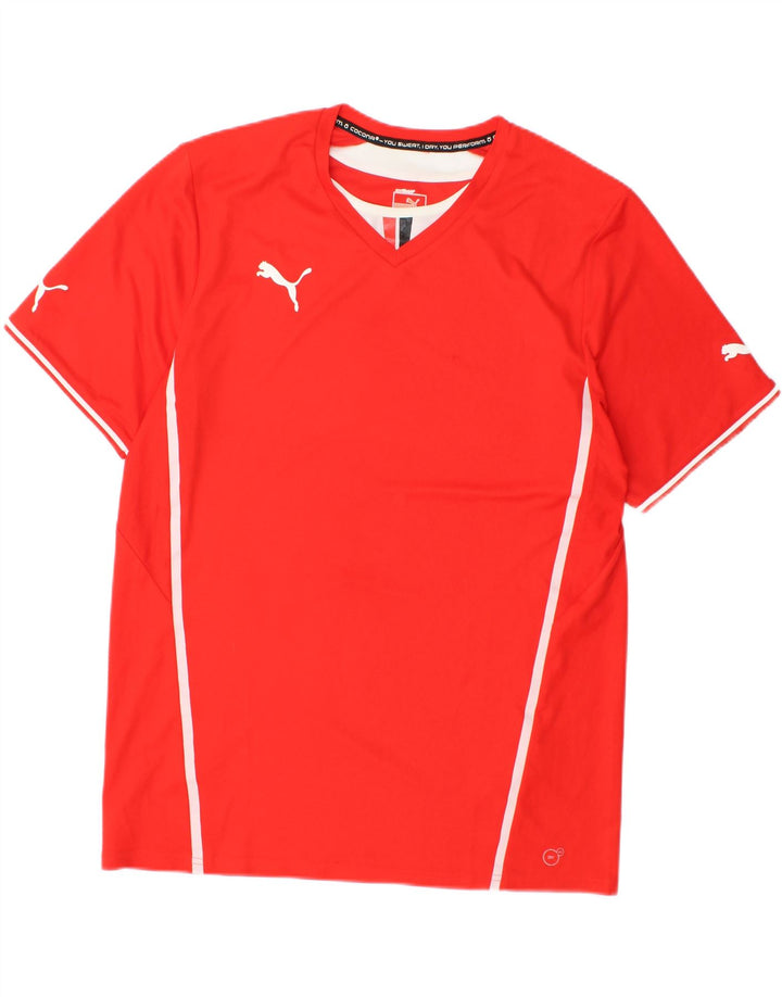 PUMA Mens T-Shirt Top XL Red Polyester Vintage Puma and Second-Hand Puma from Messina Hembry 