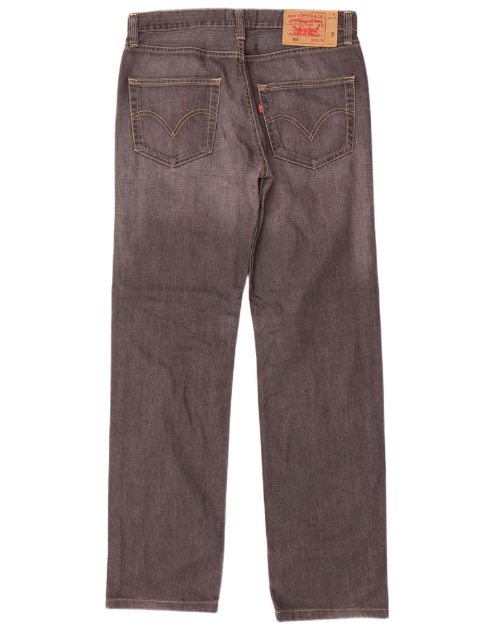 Blugi 501 drepti pentru bărbați Levi's W32 L32 bumbac gri