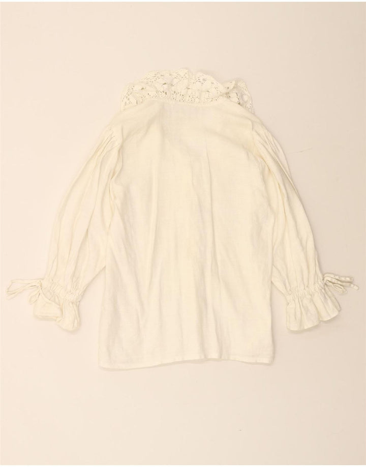 HESS FRACKMANN Bluză cămașă cu mâneci 3/4 pentru femei EU 38 In alb mediu mediu