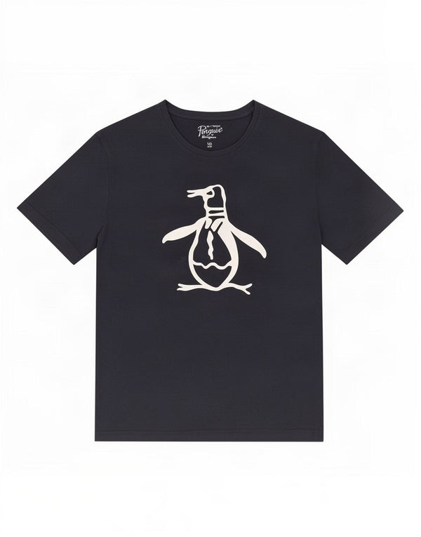 Tricou grafic pentru bărbați Penguin Top mare din bumbac bleumarin