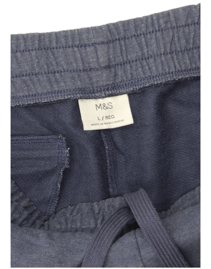 Pantaloni de trening pentru bărbați Marks & Spencer, mari, albastru, bumbac