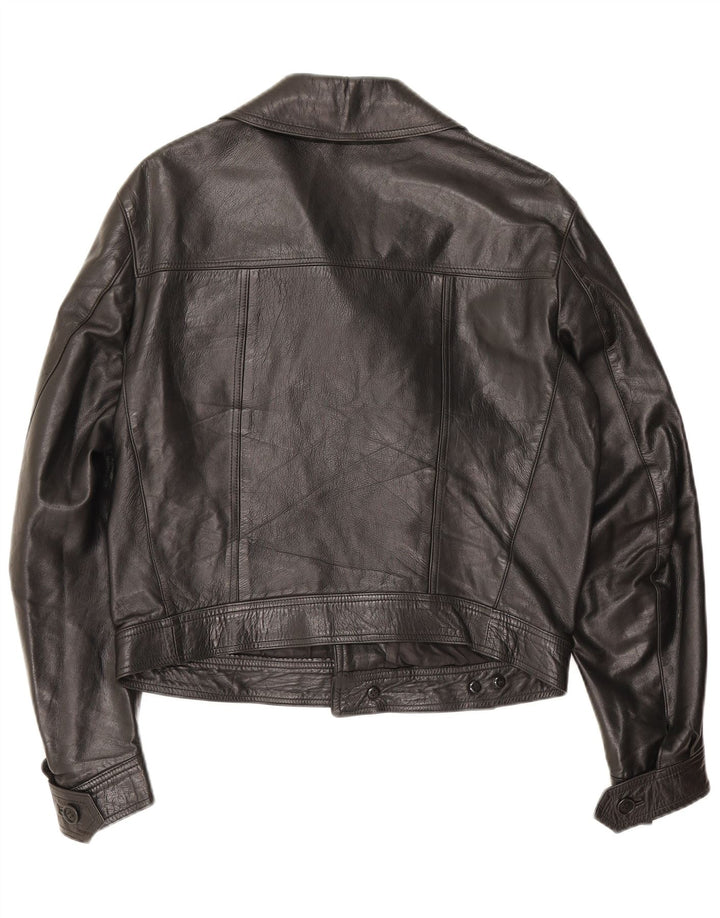 Jachetă motociclist din piele pentru bărbați Berrino IT 48 Medium Negru