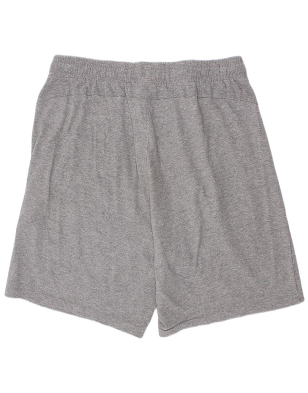 Pantaloni scurți sport grafic Puma pentru băieți 13-14 ani, bumbac cu pete gri