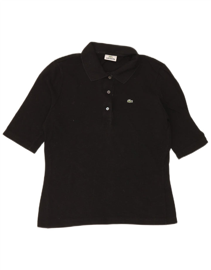 Tricou polo Lacoste pentru femei Mărimea 42 Bumbac negru mare