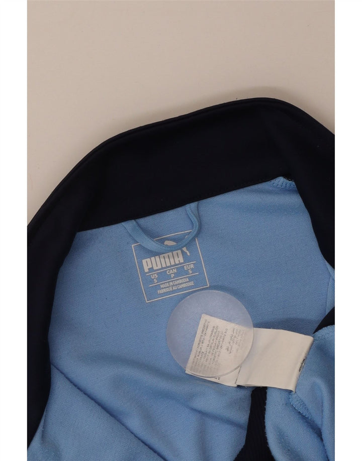 Jachetă de top pentru trening PUMA Borussia pentru femei UK 10 Small Blue Colorblock