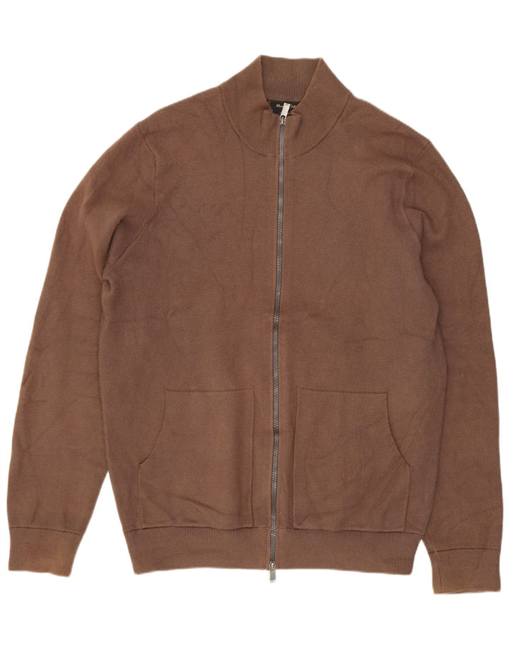 Pulover cardigan pentru bărbați Massimo Dutti, mare maro, viscoză