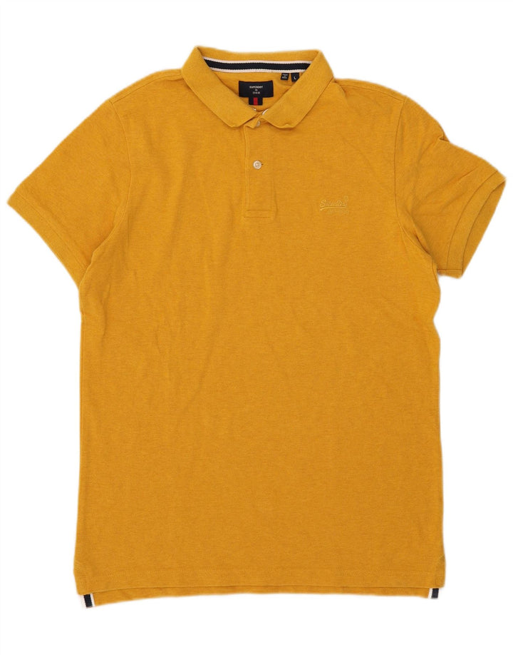 Tricou polo pentru bărbați Superdry, galben mare