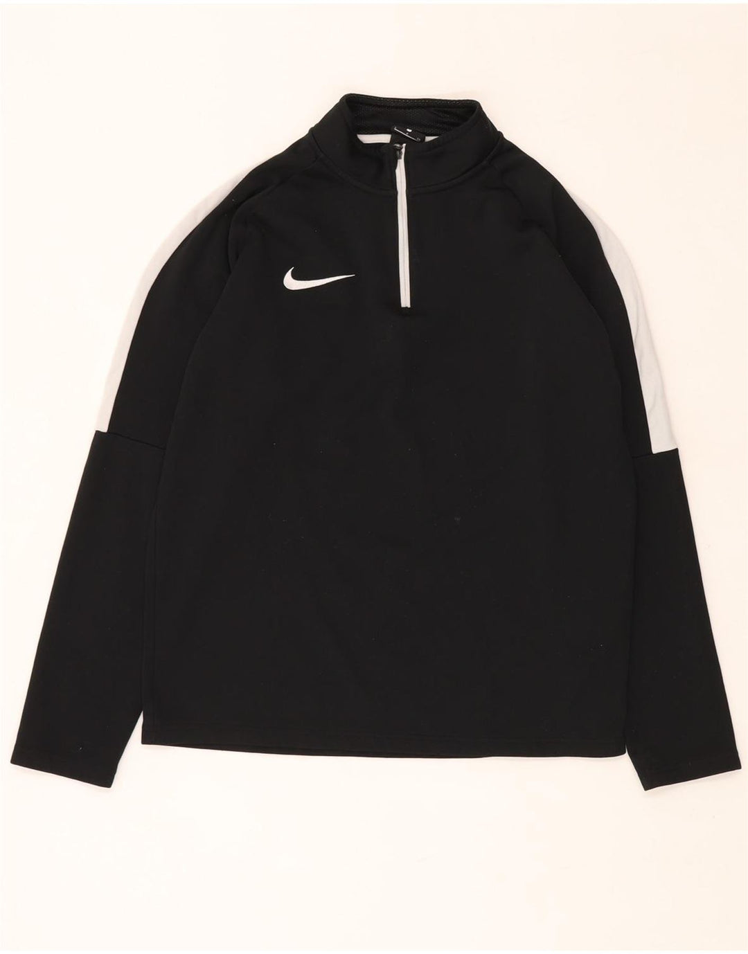 Trening pentru bărbați Dri Fit, cu fermoar, cu pulover, negru, colorblock