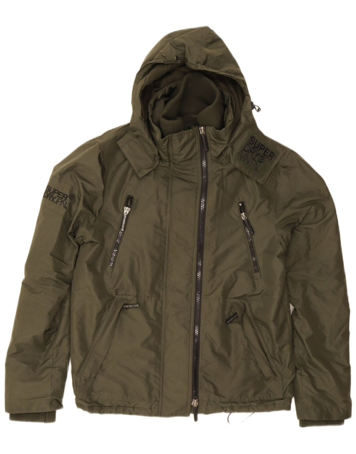 Jachetă de vânt cu glugă Superdry pentru bărbați UK 38 Medium Khaki