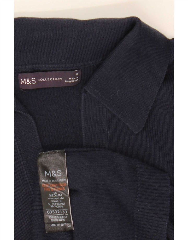 Tricou polo pentru femei Marks & Spencer UK 12 Medium bleumarin Bumbac