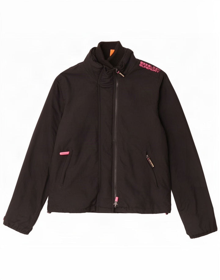 Jachetă de ploaie The Windcheater Superdry pentru femei UK 18 XL Nylon negru