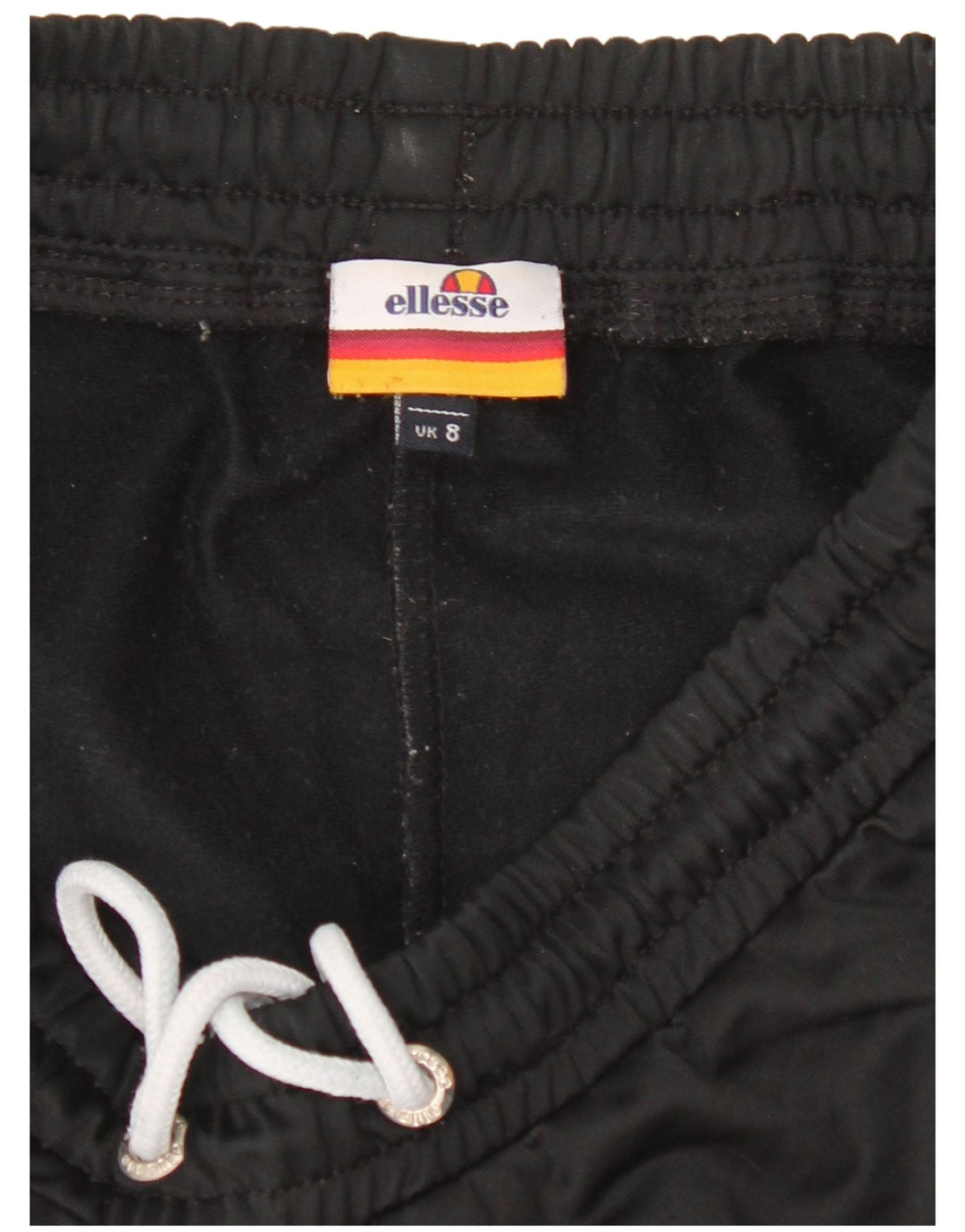 Pantaloni scurti sport grafic Ellesse pentru femei UK 8 Small Negru Poliester