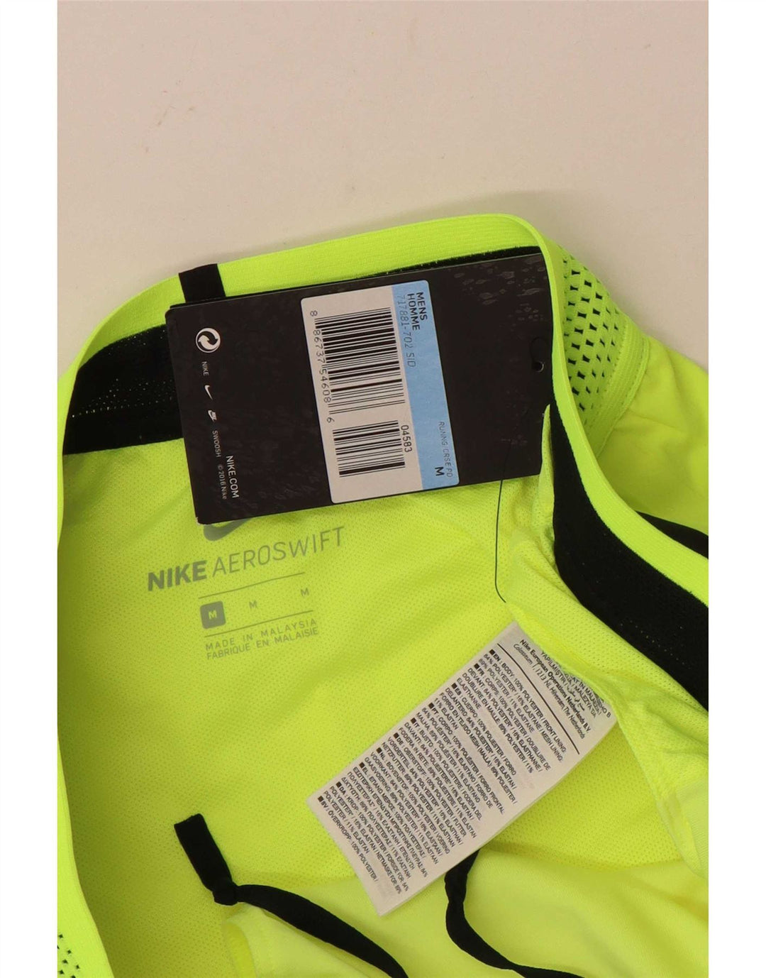 Pantaloni scurți sport Nike pentru bărbați, poliester galben mediu