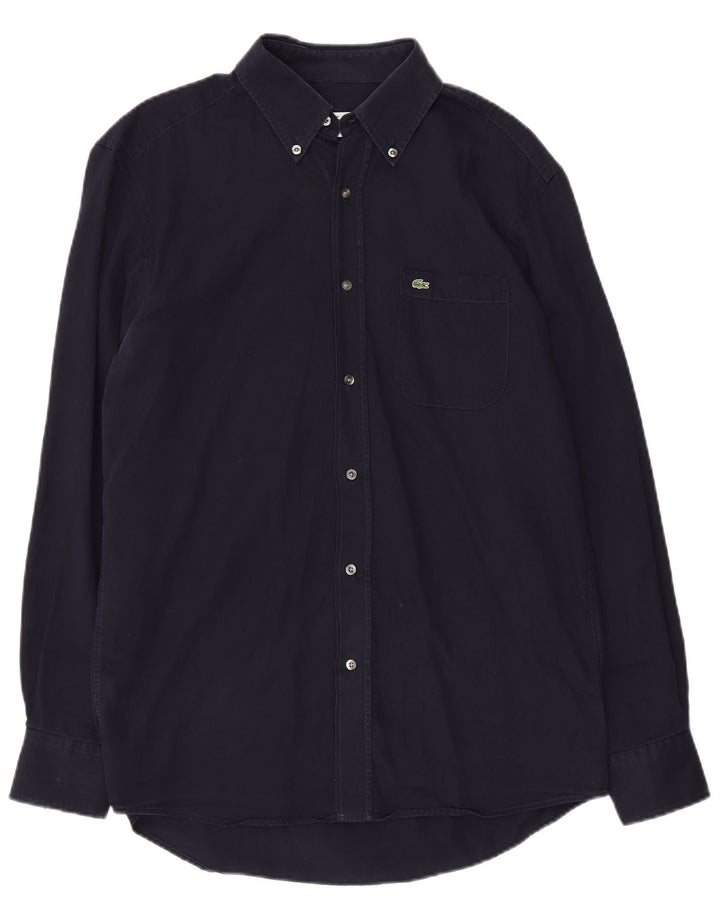 Cămașă LACOSTE pentru bărbați, cu tăiere obișnuită, mărimea 40, medie, bumbac bleumarin