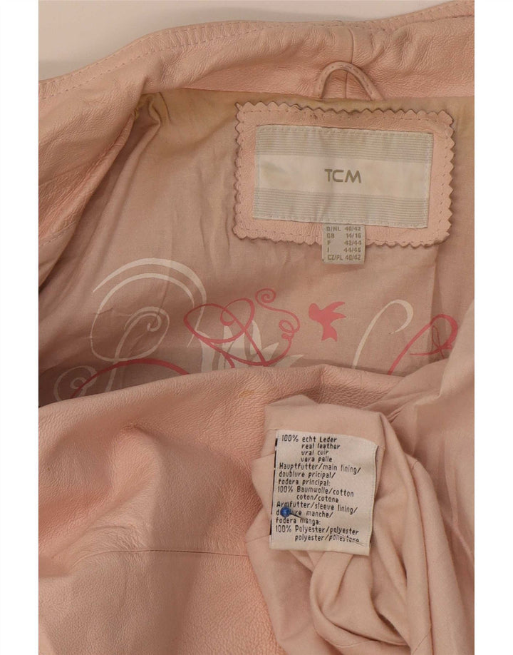 Jachetă de piele pentru femei TCM UK 14/16, mare, roz