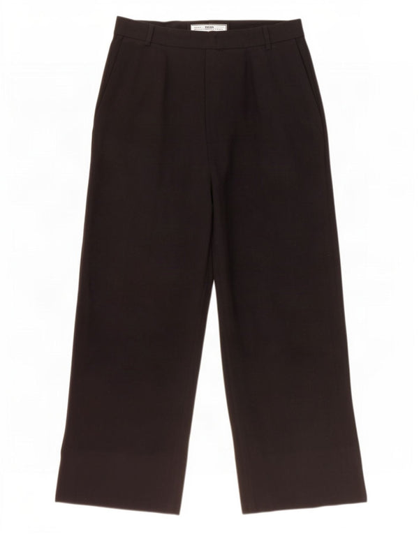 Pantaloni tăiați pentru femei cu talie înaltă Zara Mediu L28 L26 Negri