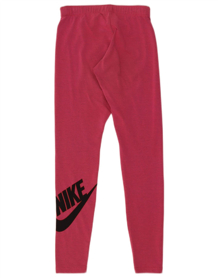 Leggings grafic Nike pentru femei UK 8 mic, roz bumbac