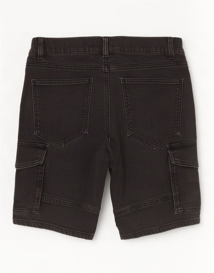 Pantaloni scurți din denim cargo pentru bărbați Zara EU 42 Large W32 Bumbac gri
