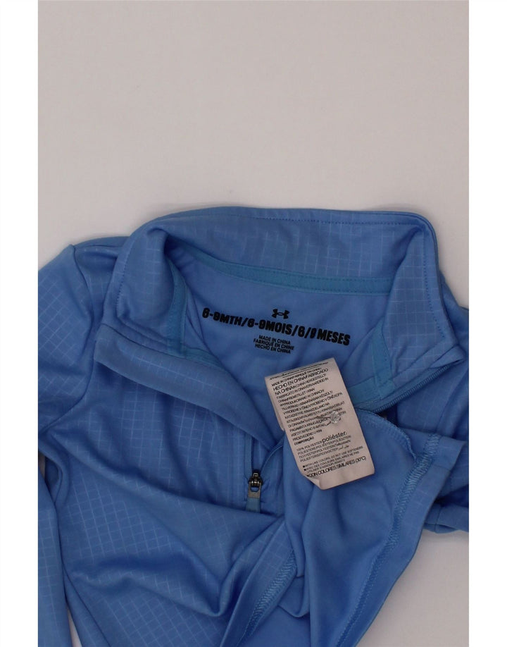 Trening Under Armour pentru bebelusi Pullover Top 6-9 luni Blue Gingham