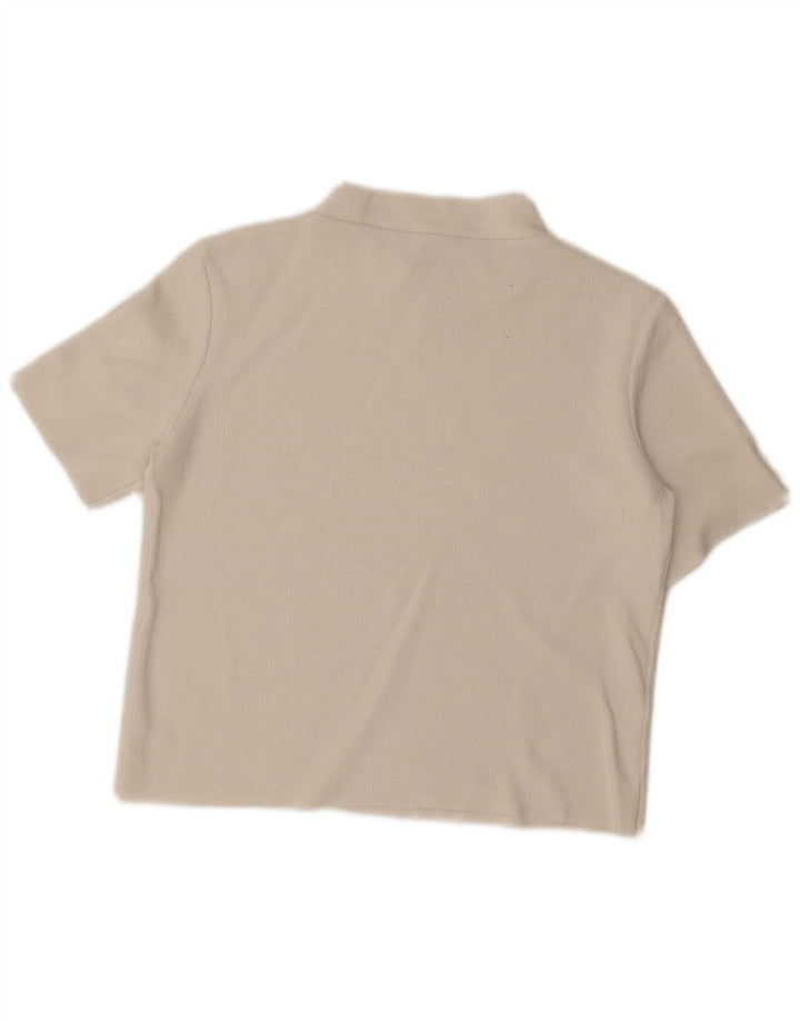 Top Crop Trafaluc pentru femei Zara UK 10 Small Off White