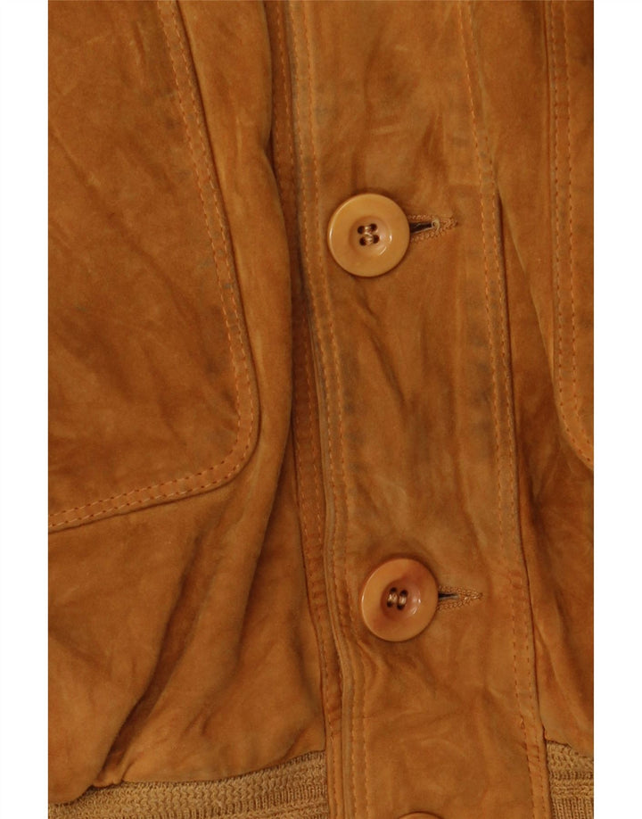 Vittorio Forti Jachetă Bomber de piele intoarsa pentru barbati IT 50 Mare Bej