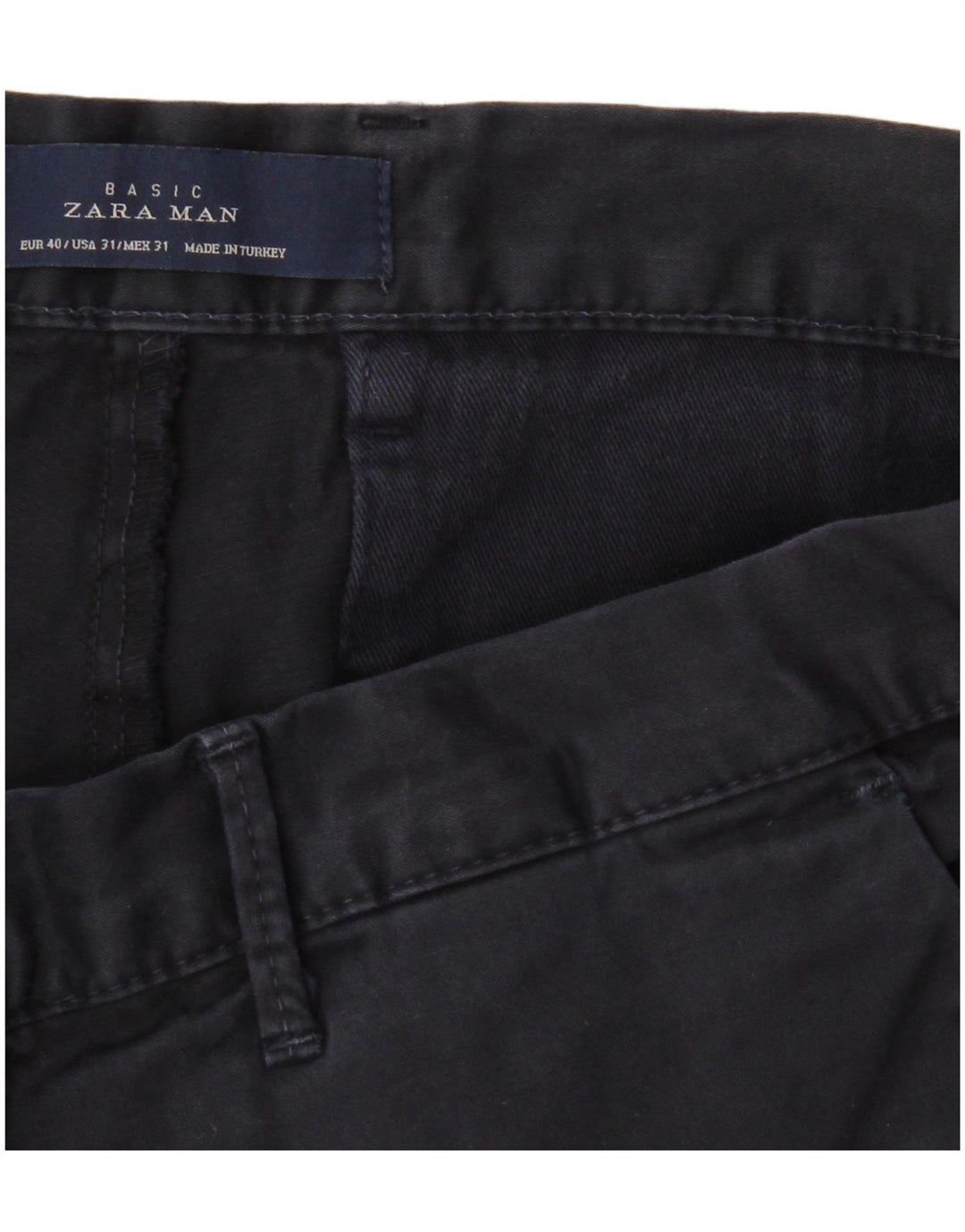 Pantaloni chino slim pentru bărbați ZARA EU 40 Medium W31 L32 Bleumarin