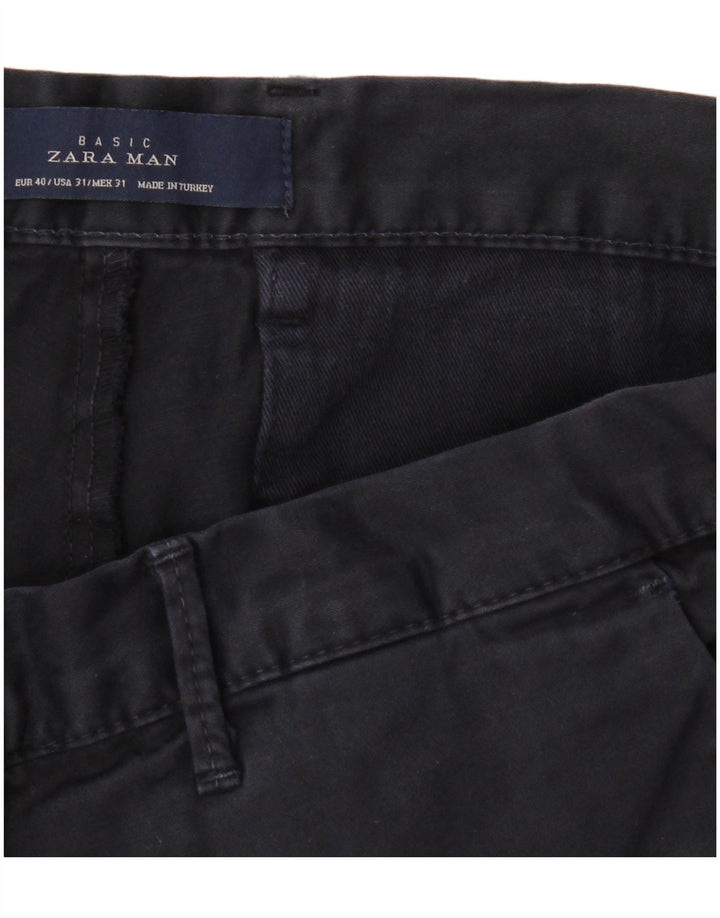 Pantaloni chino slim pentru bărbați ZARA EU 40 Medium W31 L32 Bleumarin