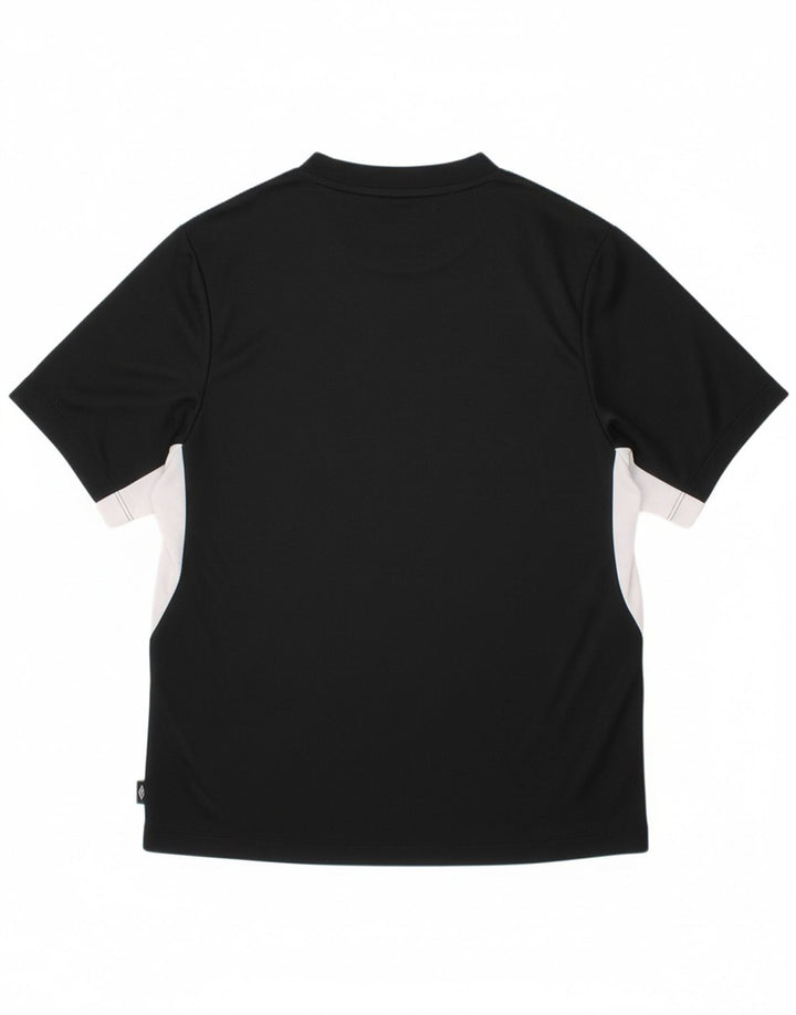 UMBRO Boys T-Shirt Top 11-12 Years Black Colourblock Polyester