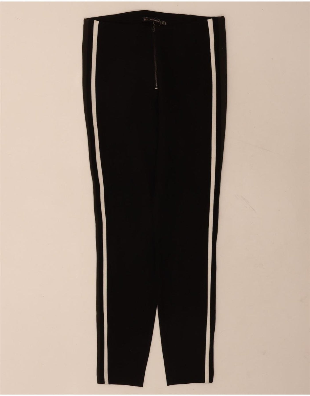 Pantaloni de trening Zara pentru femei UK 12 Medium Black Colorblock Viscose