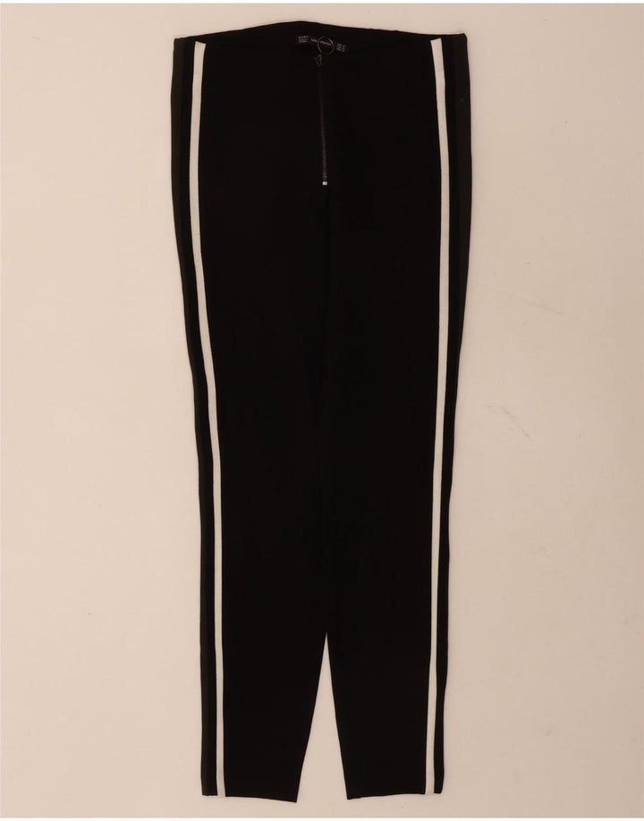 Pantaloni de trening Zara pentru femei UK 12 Medium Black Colorblock Viscose