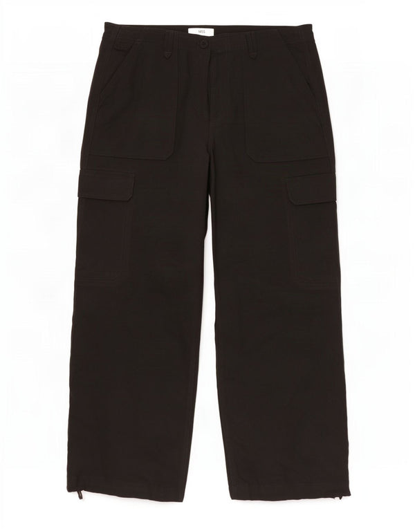 Marks & Spencer Pantaloni cargo pentru femei cu picioare largi UK 14 Large W32 L28 Negru
