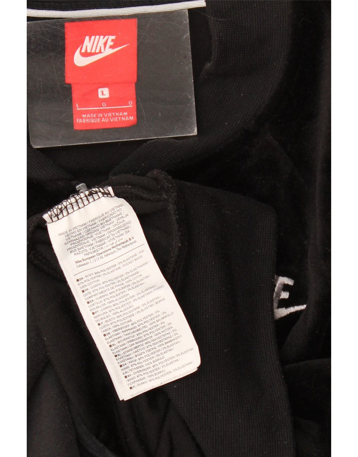 Jachetă de trening din velur Nike pentru femei UK 14 Poliester negru mare