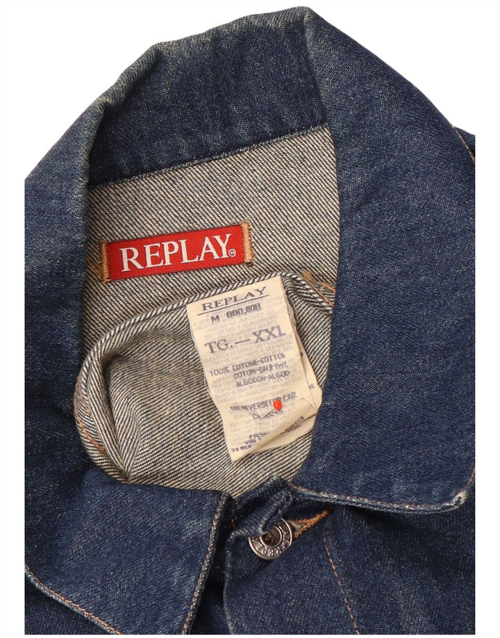 Jachetă de blugi pentru bărbați Replay UK 44 2XL Bumbac bleumarin