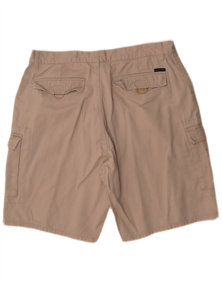 Pantaloni scurți cargo pentru bărbați Calvin Klein W38 XL, bumbac, bej