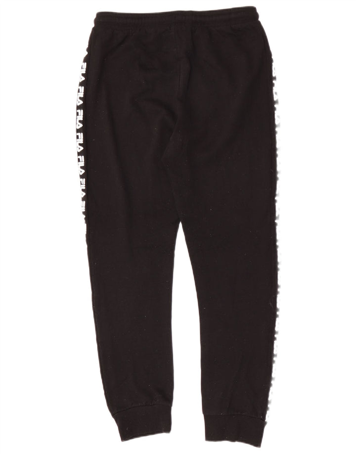 Fila Băieți Grafic Pantaloni Trening Pantaloni Joggeri 13-14 Ani Negru Poliester