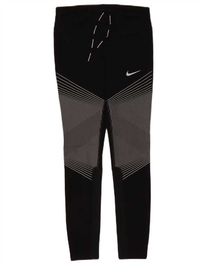 Leggings Dri Fit NIKE pentru femei UK 10, poliester cu dungi negre mici
