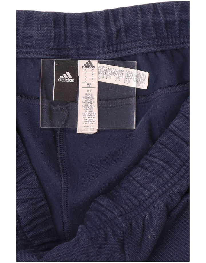 Pantaloni de trening pentru bărbați ADIDAS Pantaloni de jogging mari Bumbac bleumarin