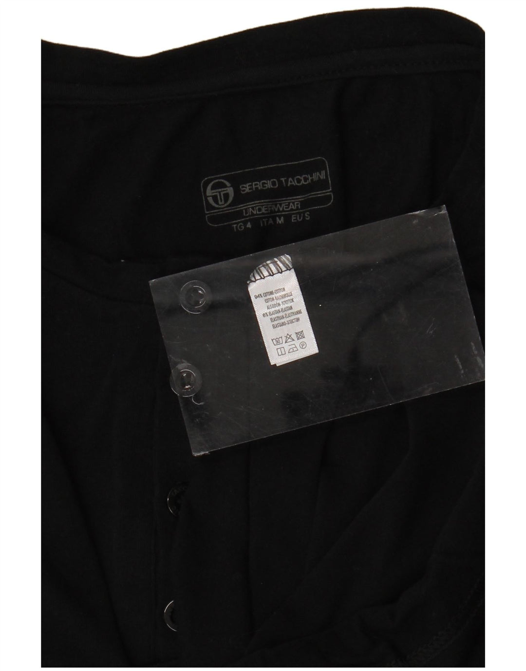 SERGIO TACCHINI Tricou Bărbați Top Mic Negru Bumbac