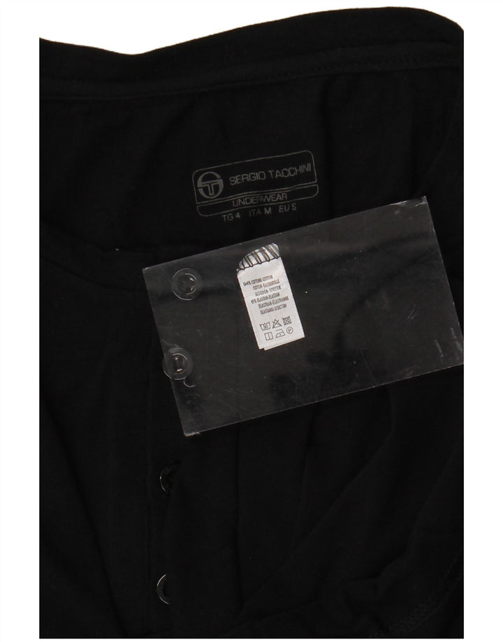 SERGIO TACCHINI Tricou Bărbați Top Mic Negru Bumbac