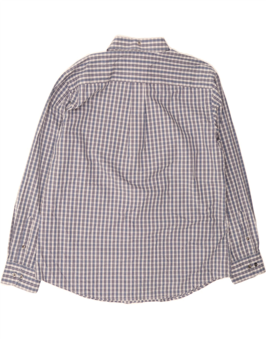 DOCKERS Mens Shirt Size 17 1/2 XL Blue Check Cotton Vintage Dockers and Second-Hand Dockers from Messina Hembry 