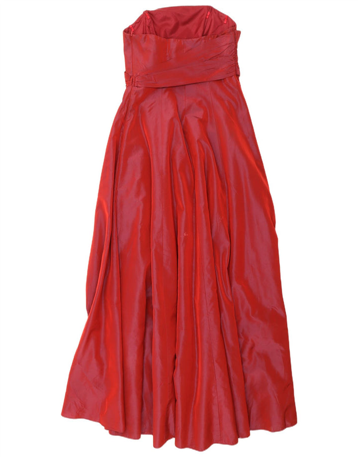 Rochie Maxi fără bretele pentru femei Debut UK 12 Medium Red Viscose