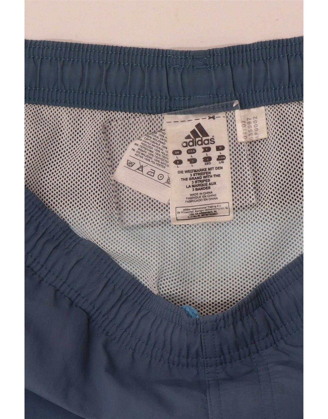 Pantaloni scurți sport pentru bărbați Adidas, mari, albastru, poliester