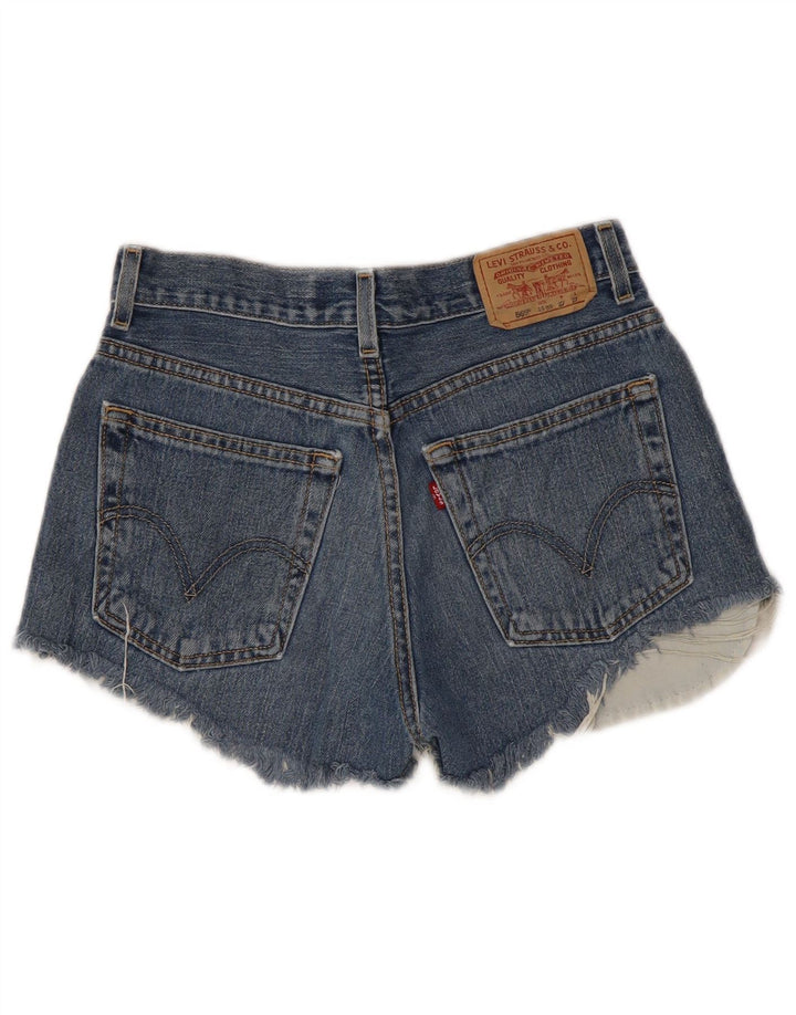 Pantaloni scurți din denim distressed LEVI'S pentru fete 569 loose fit 13-14 ani W27 albastru