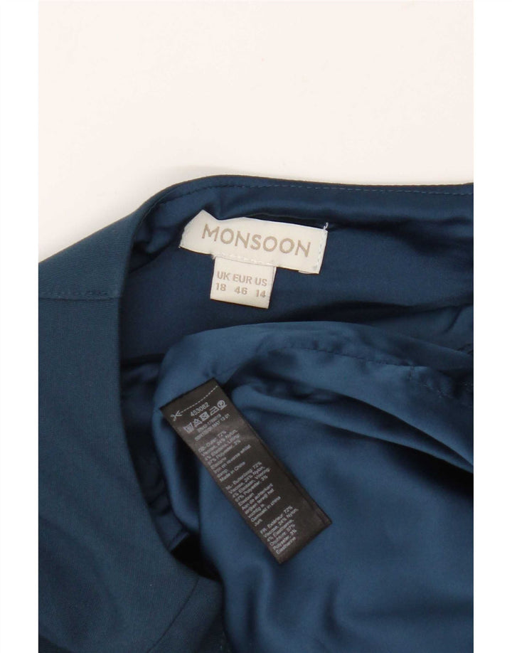 Rochie pentru femei Monsoon UK 18 XL Blue Viscose